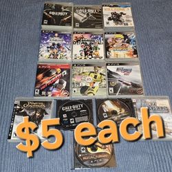 Playstation 3 Ps3 Games $5 Each