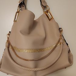 DASEIN designer Handbag NUDE with Shoulder Strap NEW