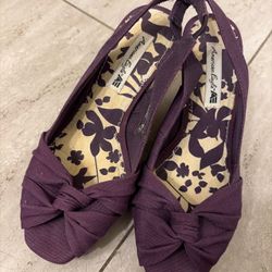 American Eagle Purple Wedge Sandals