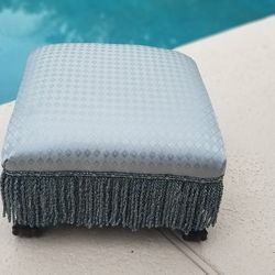 Foot Stool - Light Blue, Square, New Like Condition