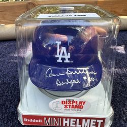 Signed Dodgers Don Sutton Mini Helmet