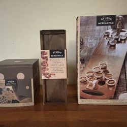  Studio Mercantile Wooded Board Games