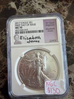 2017 EAGLE FIRST DAY OF ISSUE MS70