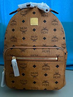 BRAND NEW-MCM VI Stark Cognac Backpack