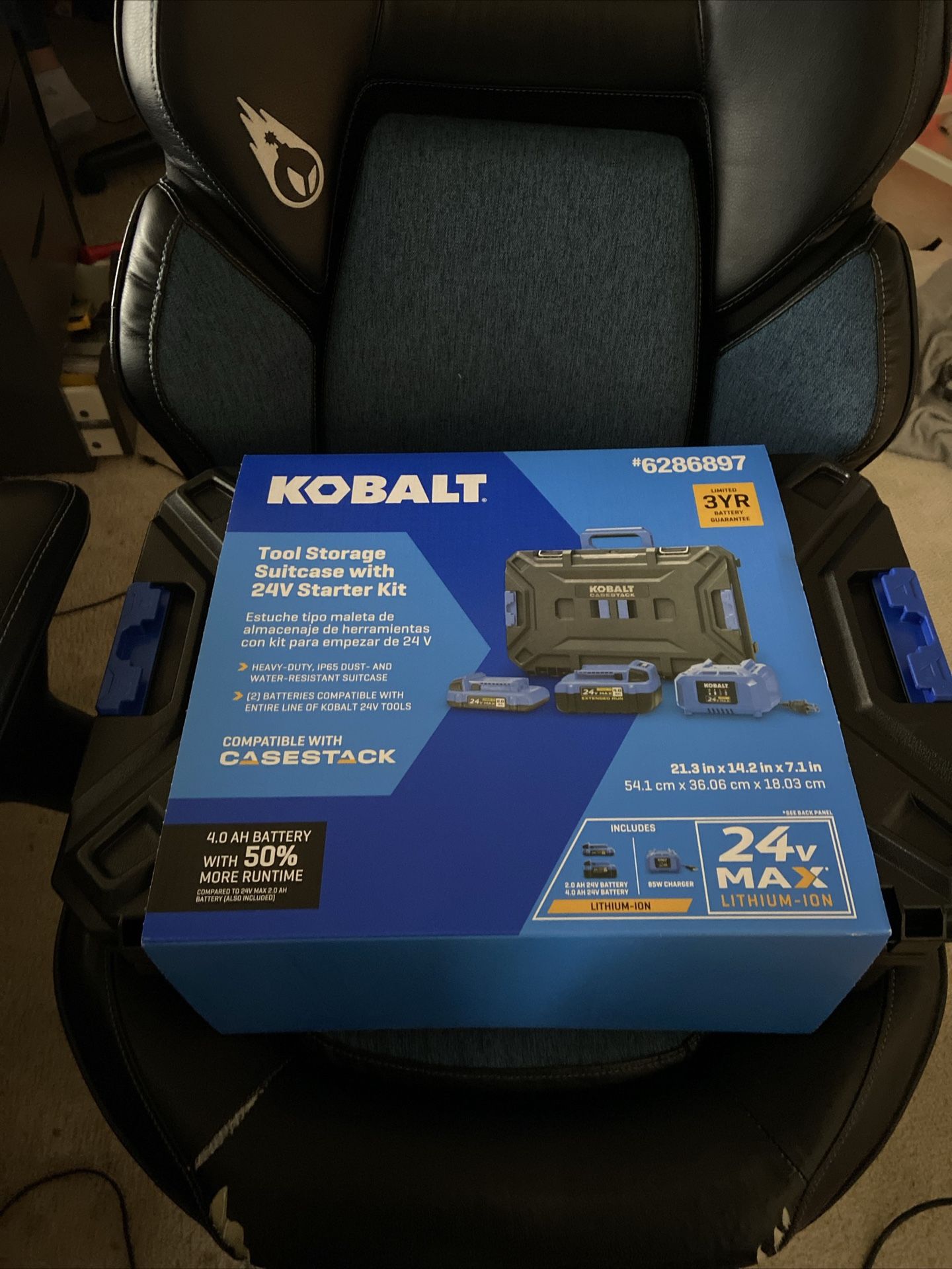 Kolbalt 24v Battery Set And Storage Case Brand New