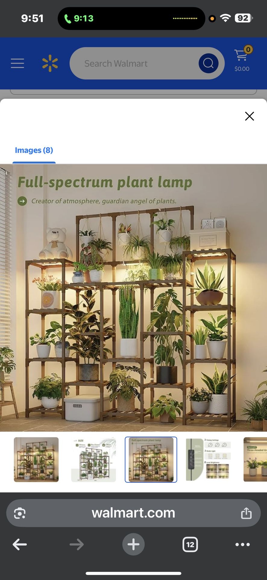 Brand New Still In Sealed Box Indoor Or outdoor Plant Stand With Grow Lights.