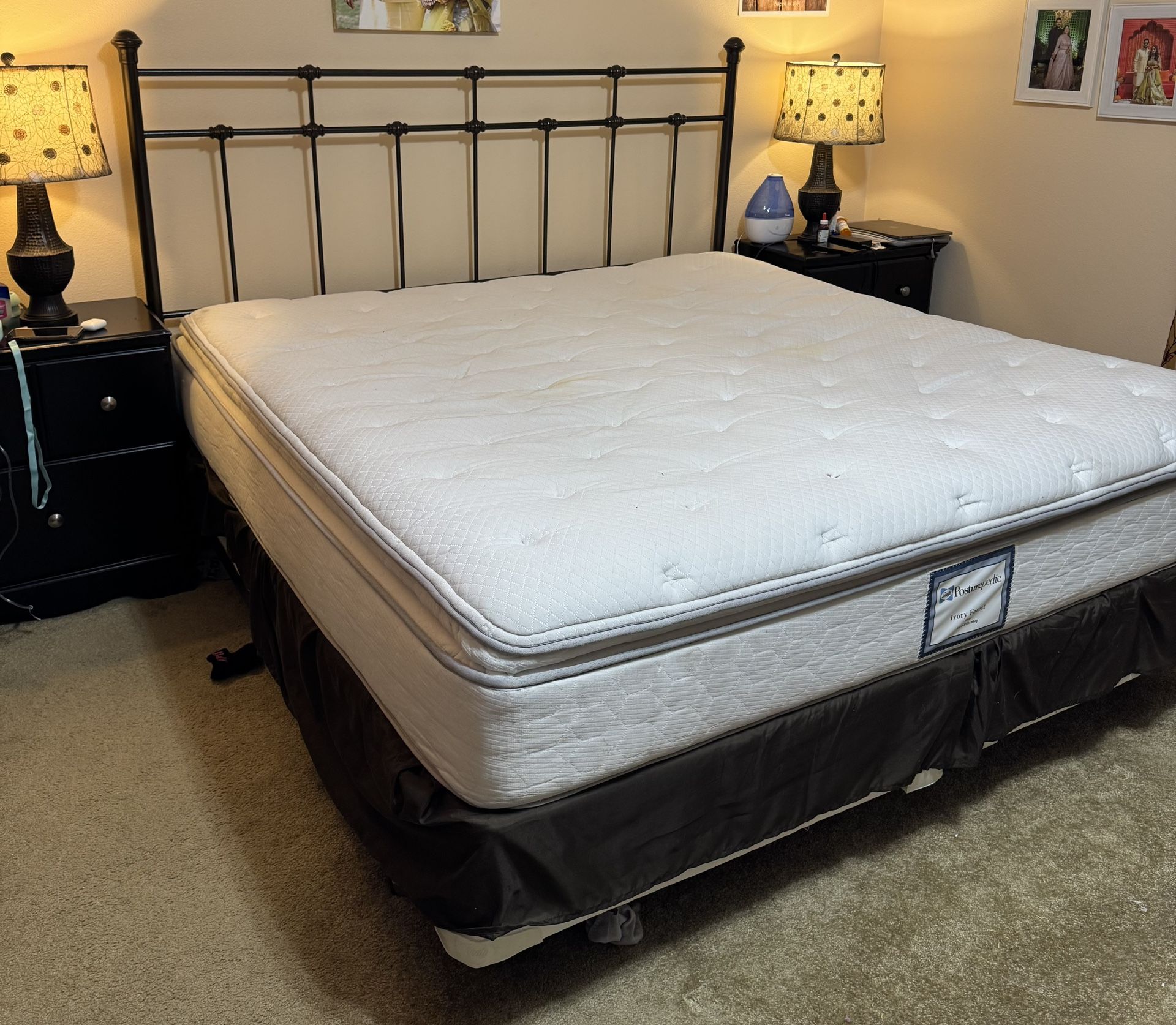King Size BED (Mattress+box Spring+headboard+base)