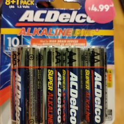 9 Pack AA Batteries New!