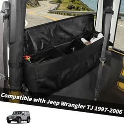 Jimen Compatible with Jeep Wrangler TJ 1(contact info removed), Trunk Storage Bag Cargo Organizer, Driver Side