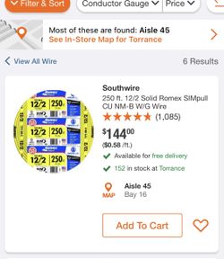 Solid Romex 250 Ft Wire