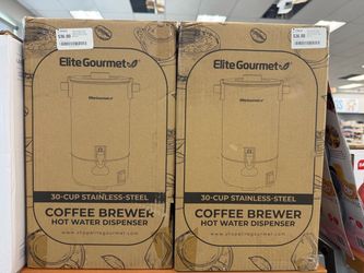 30-Cup Stainless Steel Coffee Brewer & Hot Water Dispenser – Elite Gourmet