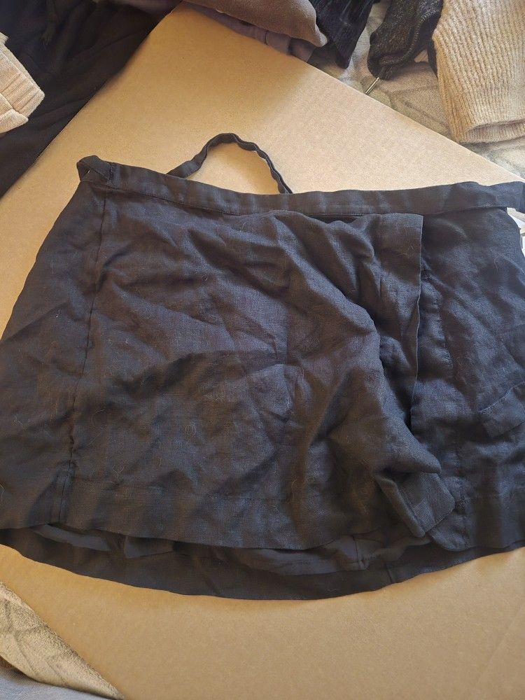 J.Crew black linen skirt Size 00