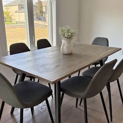 Wooden dining table