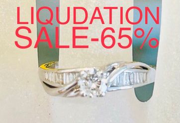 Engagement Wedding Diamond Ring Both As 1 Ring 💍 1.40 Carats NATURAL DIAMONDS 🎄🎄🎄🎄  SALE -65% FIND ANOTHER AT THIS PRICE ILL GIVE YOU $400 LESS!!