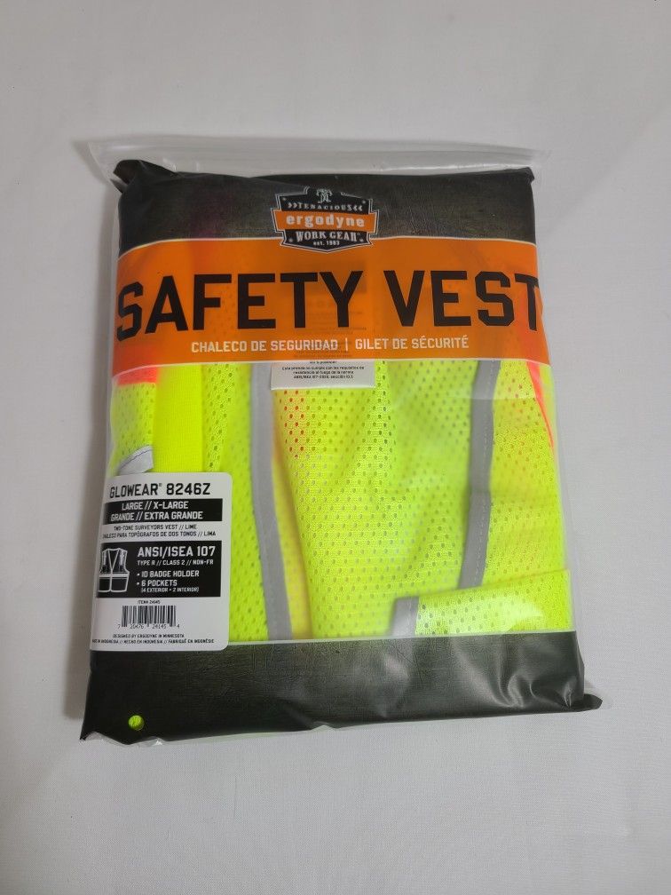 Ergodyne GloWear 8246Z Two-Tone Safety Vest High Visibility Mesh Reflective L/XL