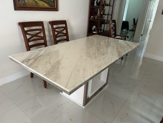 Faux Marble Dining Table