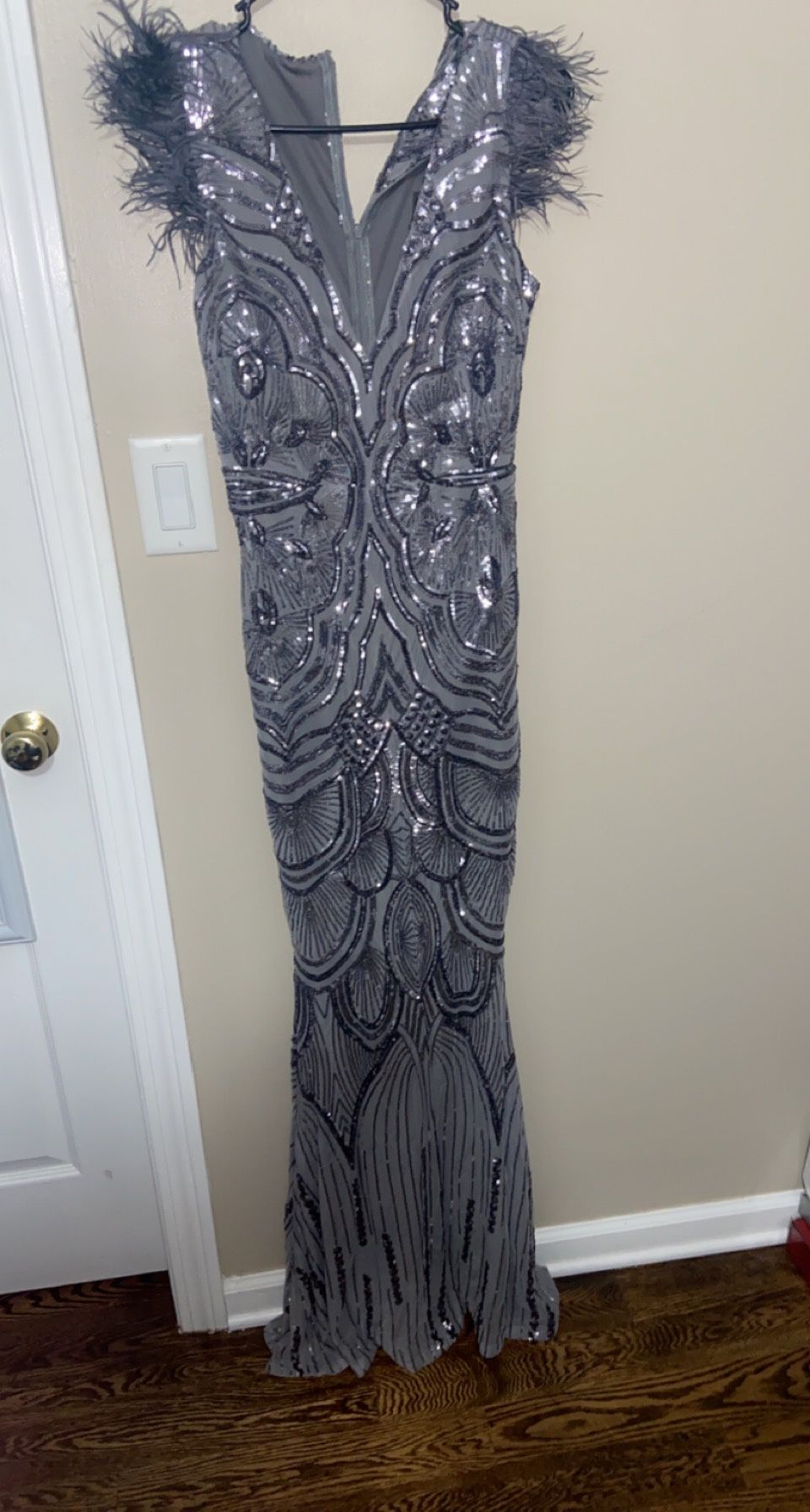 Silver Glitter Sequence Mermaid Dress