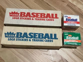 1986 and 1987 Fleer Baseball COMPLETE FACTORY SETS w/ UPDATE Sets!