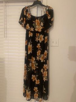 Black floral dress