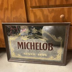 Vintage Anheuser Busch Michelob Beer Mirror 