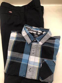 Great for Easter! Boys size 10 outfit- Shawn White shirt and Dickies pants