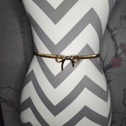 Women's Gold Tone Stretch Bow Belt OS