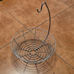 Metal Fruit Basket With Banana Hanger