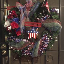 Wreaths Holiday Patriotic Lite up Wreaths