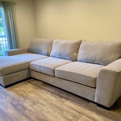  2 Piece 136" Sectional With Left Arm Facing Oversized Chaise