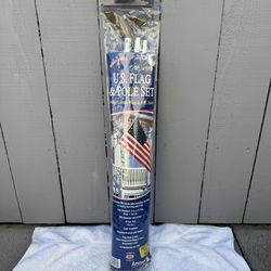 **NEW** 🇺🇸 AMERICAN FLAG & POLE SET w/EAGLE ORNAMENT  Made by Annin ✨Never Opened✨
