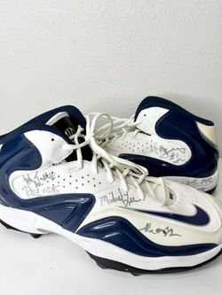 2004 NFL 🏈 Combine Signed Size 16 Cleats – Savage, Thomas, Taylor & Others