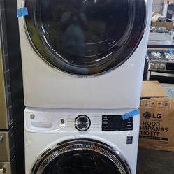 NEW GE SMART STACKABLE WASHER AND DRYER FRONT LOAD