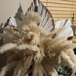 3 PCs Dried Palm Leaves, Dried Pampas Grass