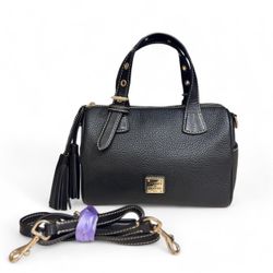Dooney & Bourke pebble grain large Kendra Satchel Black