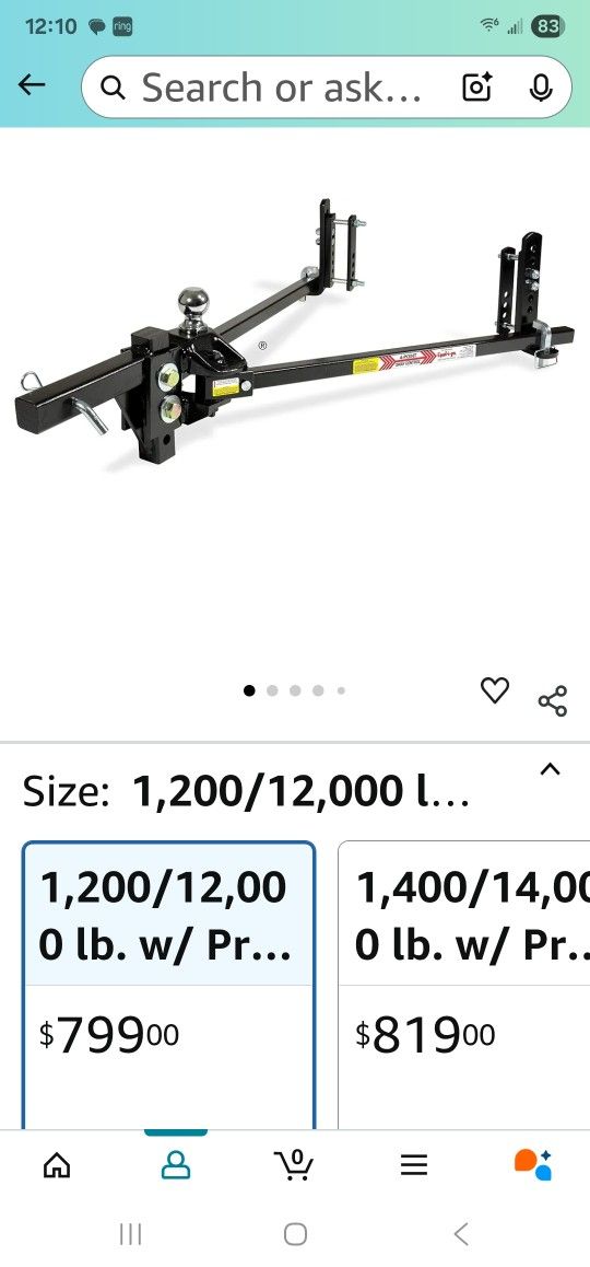 12000 Lb Equalizer Anti Sway Hitch With Extras