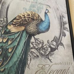 Large Framed Elegant Nobility Peacocks $325 OBO