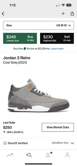 Jordan 3 Cool Grey
