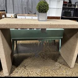 New Boho Natural Jute Rectangle Wicker Console Table