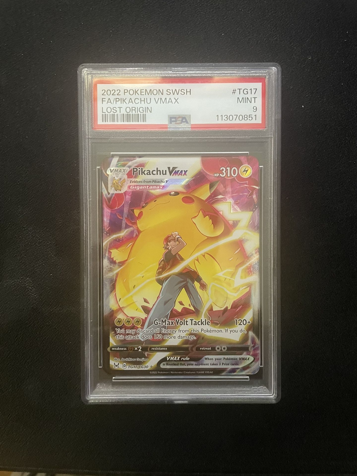 PSA 9 MINT Pikachu VMAX SWSH Lost Origin #TG17