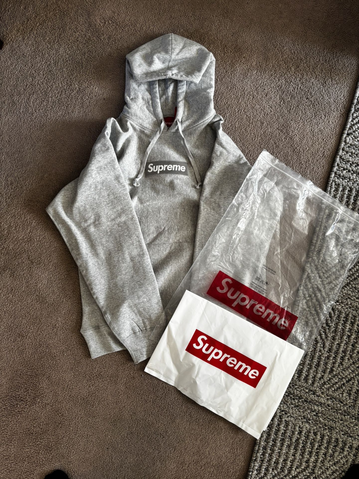 Gray Og Supreme Boxy Logo