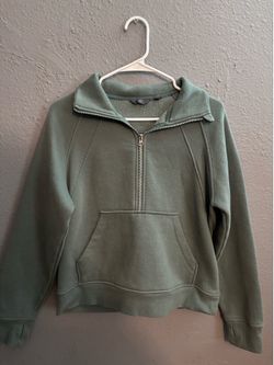 Women’s Olive Green Quarter-Zip Sweatshirt