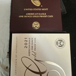 2021 American Eagle One ounce Gold proof coin
