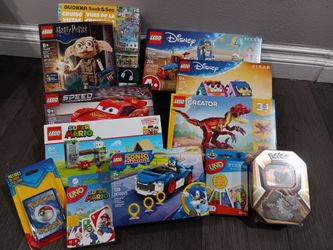LEGO Sets Bundle with Pokemon and UNO Cards