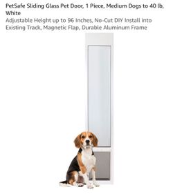 Petsafe 91 7/6" x to 96" Sliding Glass Pet Door for Medium Dogs