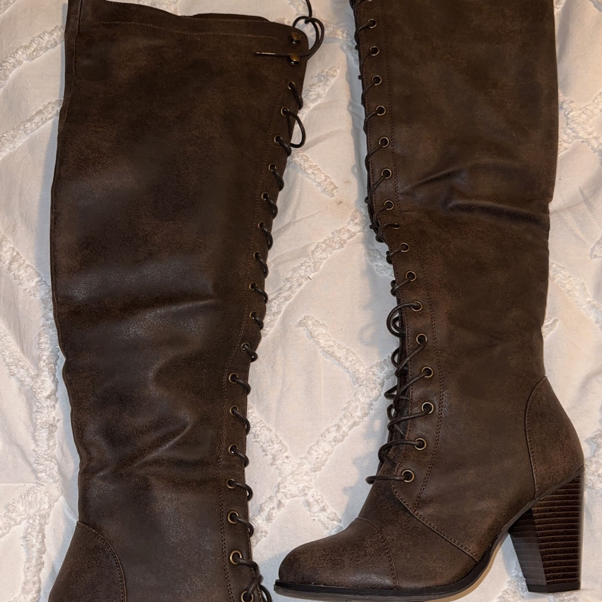 Long Brown Boots , Size 7.5