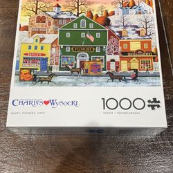 Charles Wysocki Buffalo Puzzle 1,000 piece jigsaw puzzle - Meats, Flowers, and Hats 