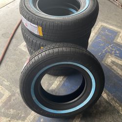 215-75-15 Whitewall Tires 1 Inch White Wall