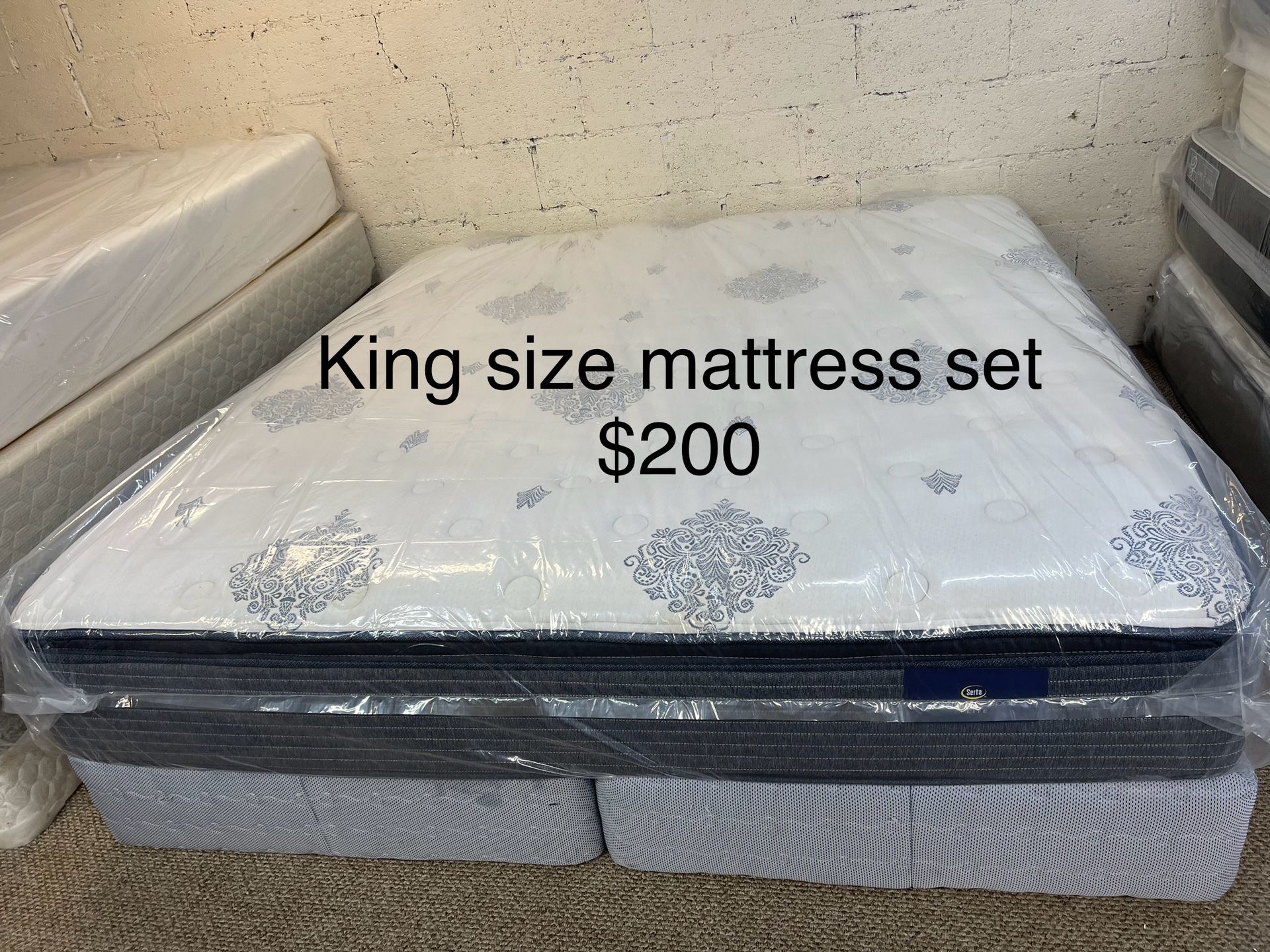 King Size Mattress Set Delivery Available 
