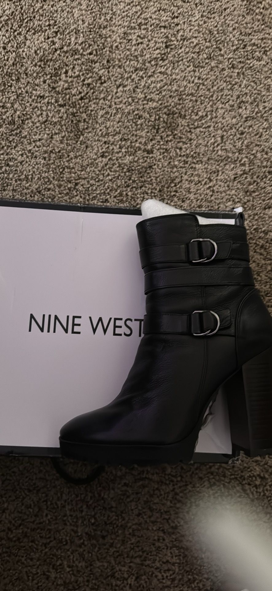 Women's Nine West, Black Leather Boots