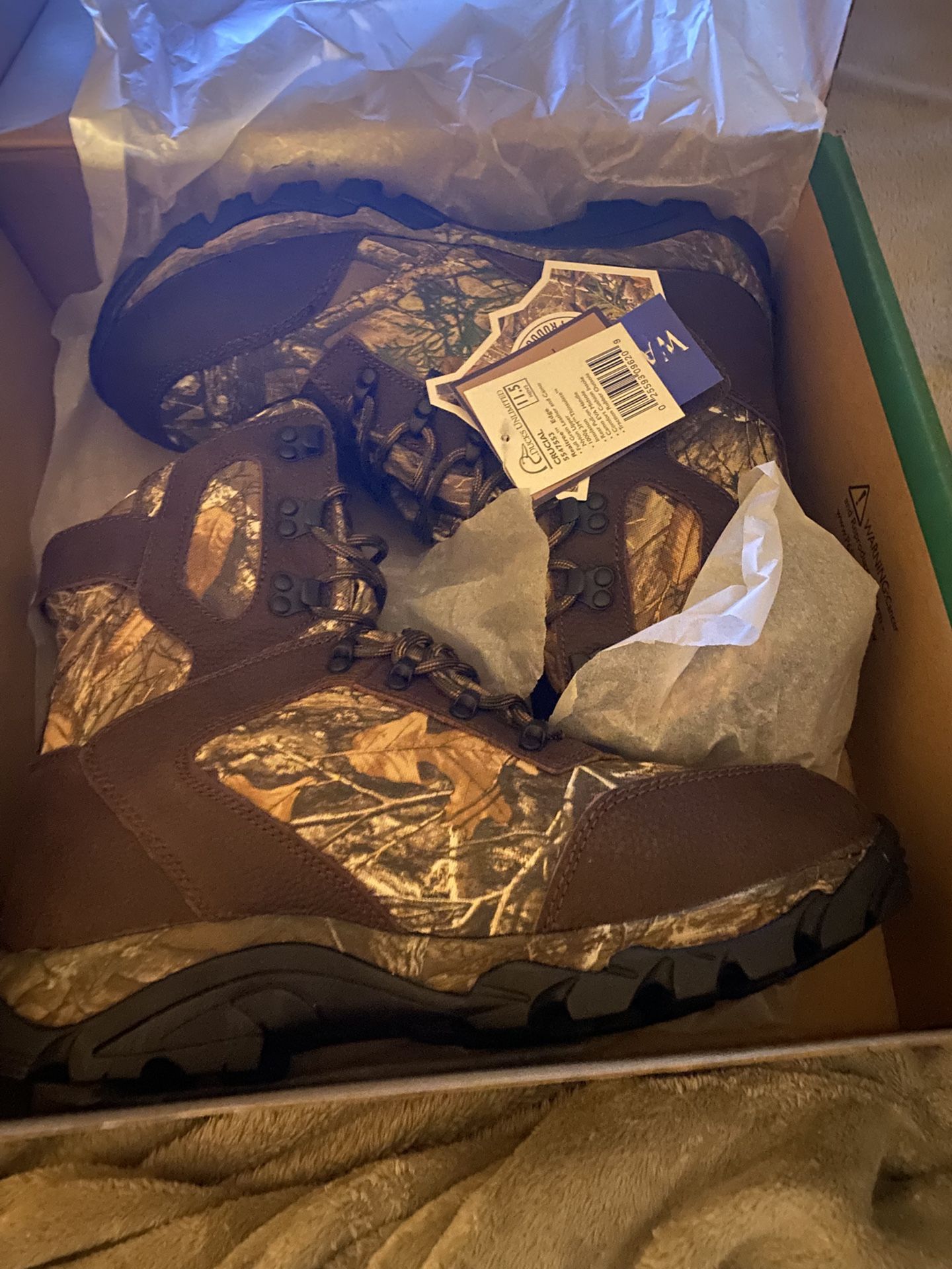 Ducks Unlimited Camo Boots Size 11.5 Brand New